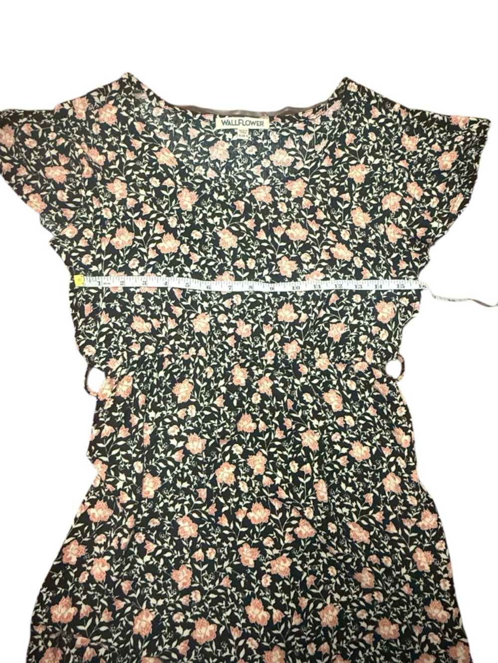 Bundle Deal - Wallflower Black Floral Dress Small + Zara Belt - Picture 8 of 10